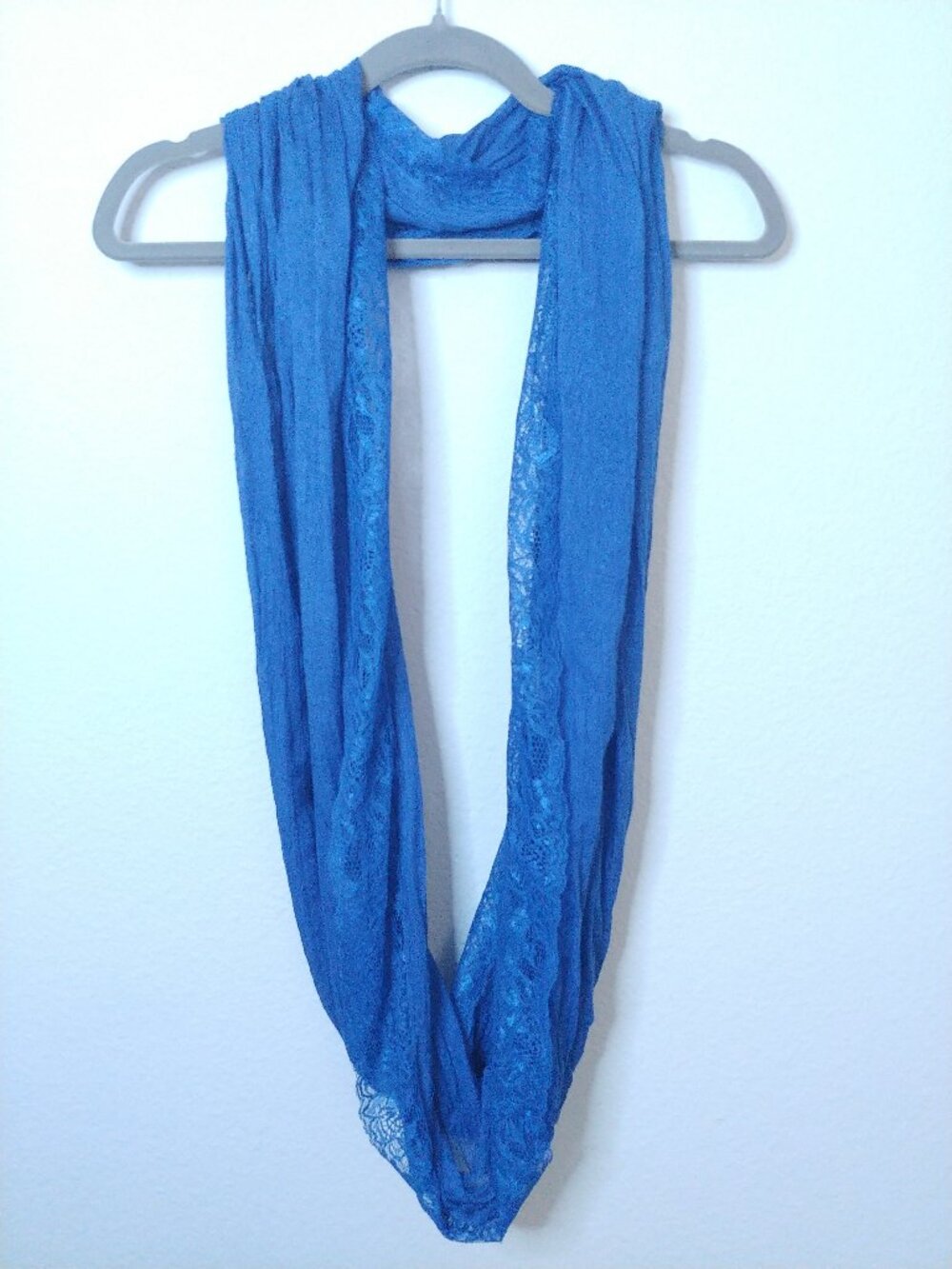 Charlotte Russe Blue Lace Infinity Scarf